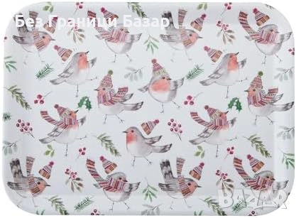 Нов Поднос за сервиране на напитки и храна 43.5x32 см коледен декор дом, снимка 1