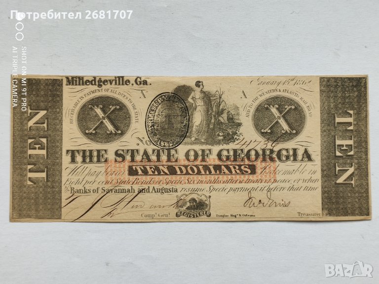 10 долара от Гражданска война на САЩ, снимка 1