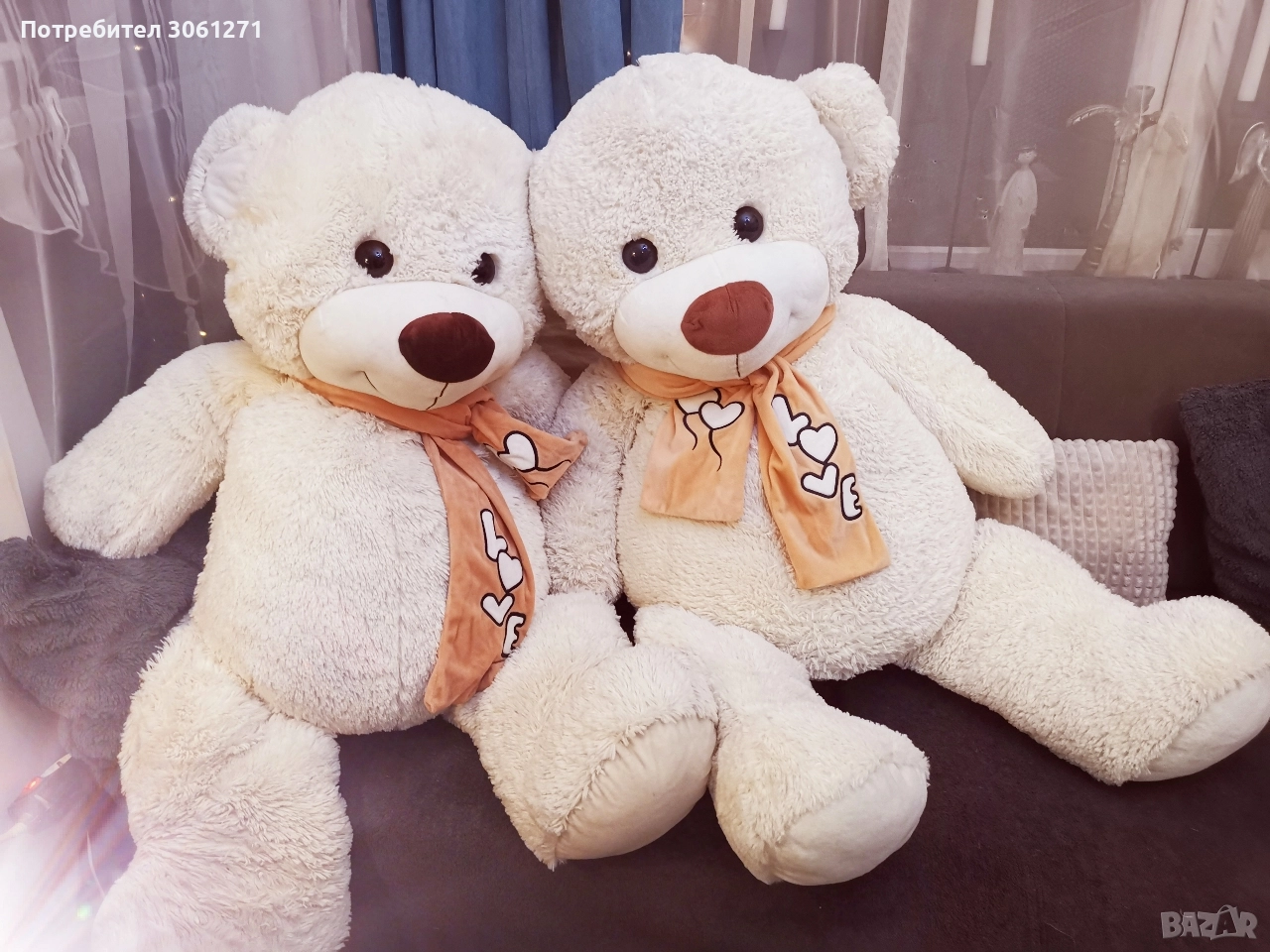 Коледа дойде ❤️ 2x голяма меч. Плюшено Играчки ХХЛ , снимка 1