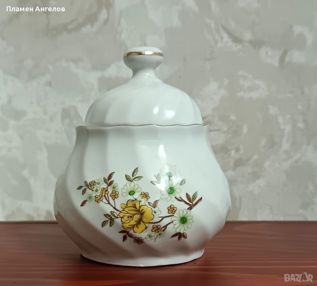 Стар Български порцелан - захарница, снимка 1