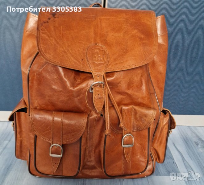 Раница от камилска кожа, снимка 1