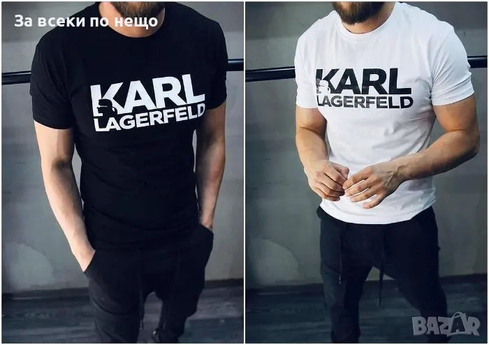 Karl Lagerfeld Мъжка Тениска👕Мъжка Блуза С Къс Ръкав Карл Лагерфелд - 2 Налични Цвята Код LFS237, снимка 1