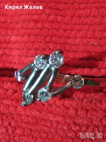 СРЕБЪРЕН МОДЕН СКЪПОЦЕНЕН ПРЪСТЕН РОДИРАНО СРЕБРО 925 с ИНКРУСТИРАНИ ЦИРКОНИ АРТ БУТИК ДИЗАЙН 25197, снимка 1