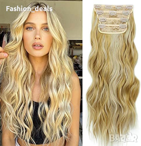 Нова руса удължаваща изкуствена коса Треса удължения Прическа 50 см, снимка 1