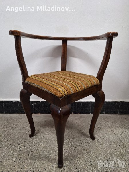 античен стол с извит гръб , снимка 1