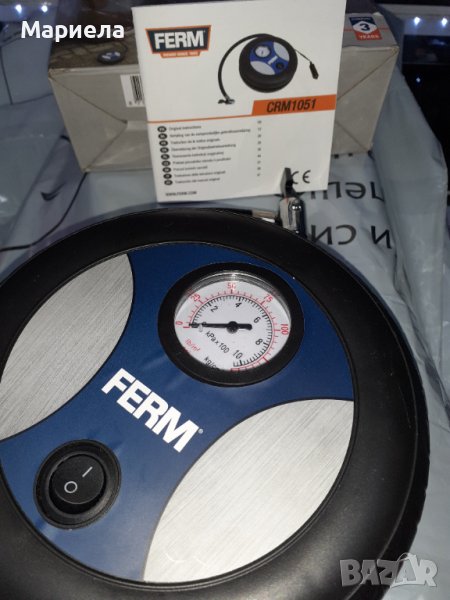 Мини Компресори FERM CRM1051 за кола / 12V / 3 приставки, снимка 1