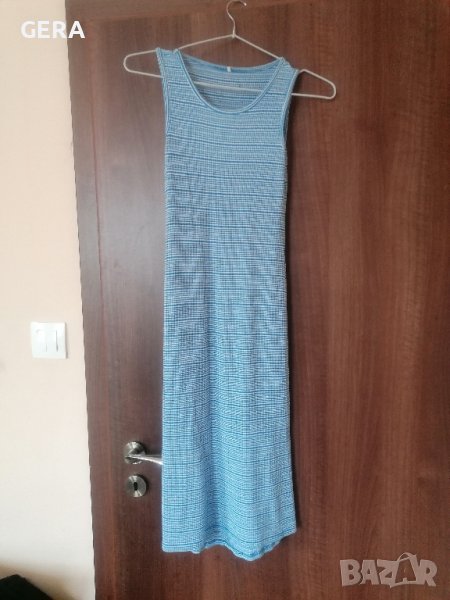Синя еластична рокля, М, снимка 1