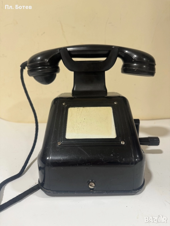 Стар метален телефон, снимка 1