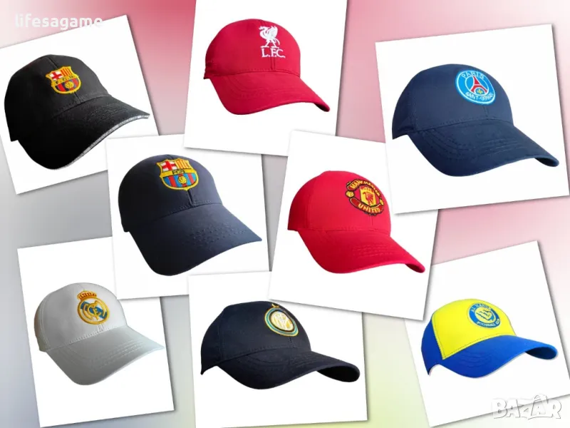  Детски футболни шапки Барселона Реал Мадрид Ливърпул Роналдо ПСЖ Интер, снимка 1