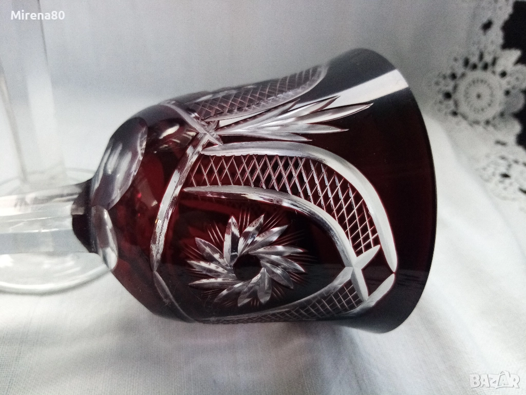 Сервиз за вино - червен кристал, снимка 1