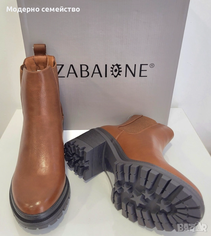 Елегантни дамски боти в кафяво ПРОМОЦИЯ , снимка 1