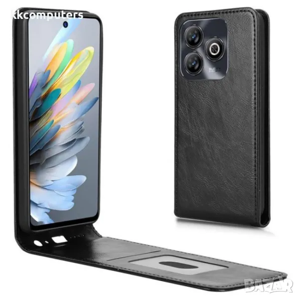 ZTE Blade A75 4G Flip3 Magnetic Кожен Калъф и Скрийн Протектор, снимка 1