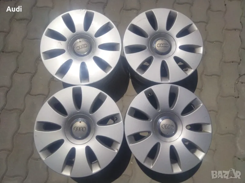 Оригинални джанти 16 цола 5×112mm за АUDI A3 A4 A5 A6 Комплект с оригинални капачки!, снимка 1