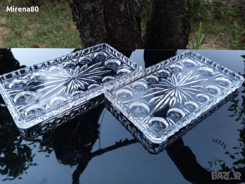 2 малки кристални плата, снимка 1