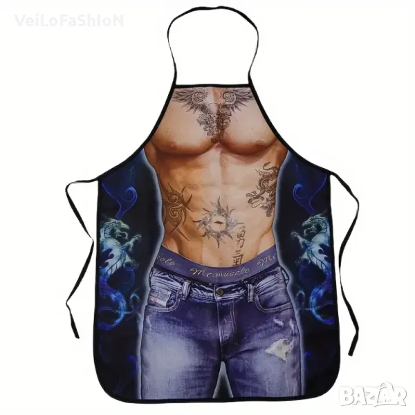 Нова забавна готварска престилка Тату, снимка 1