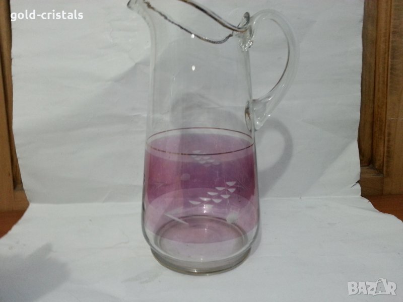 Ретро стъклена кана , снимка 1