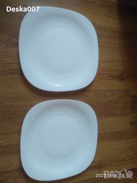 Бели Големи чинии плата , снимка 1