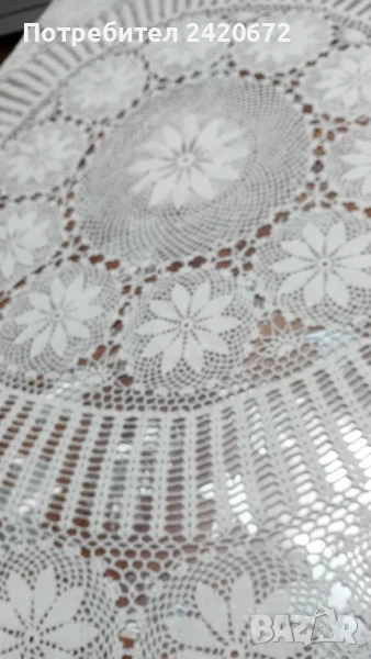 ръчно плетена  покривка 1, снимка 1