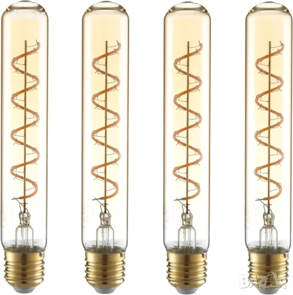 TEKLED® T30 нажежаема жичка Vintage LED крушки, 185 мм, Е27, 4W, 4 броя, снимка 1