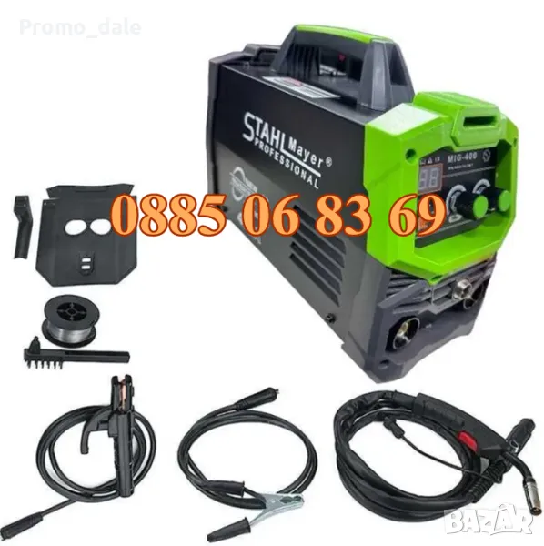 Телоподаващ апарат MIG, MAG, MMA за заваряване без газ 400А, снимка 1