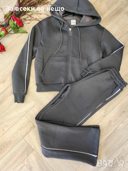 Дамски Сив Спортен Комплект🔝Дамски Спортен Екип В Сив Цвят Код I_172, снимка 1