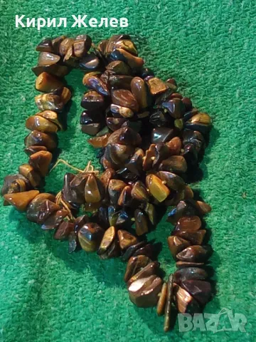ЧУДЕСНА ОГЪРЛИЦА КОЛИЕ от ПОЛУСКЪПОЦЕННИ КАМЪЧЕТА - ТИГРОВО ОКО РЪЧНА ИЗРАБОТКА 47358, снимка 10 - Колиета, медальони, синджири - 47307704