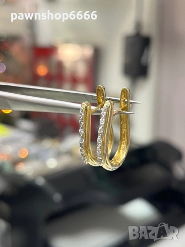 Златни обеци 14К, снимка 4 - Обеци - 52825217