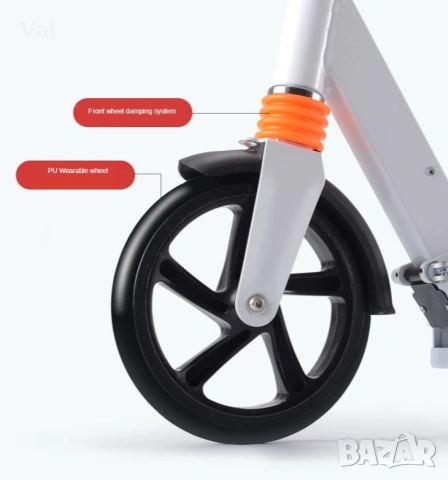 Сгъваема електрическа тротинетка с 8 инча гуми и скорост до 15 км./час SCOOTER5, снимка 4 - Велосипеди - 53664557