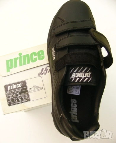 Оригинални PRINCE Мъжки Кожени МАРАТОНКИ № EU 42 Спортни Обувки Сникърси с Велкро Ленти БАРТЕР, снимка 5 - Маратонки - 52177980