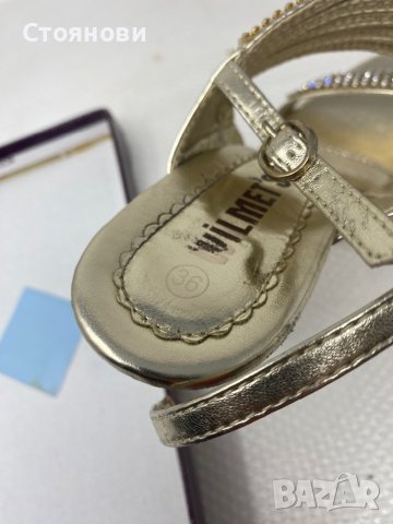 Летни Сандали с камъчета и висок ток , снимка 5 - Дамски обувки на ток - 41834768