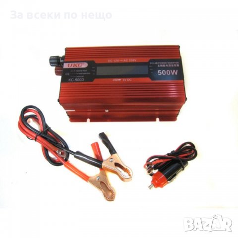 Инвертор с Дисплей 12V-220V, 500W (UKC)