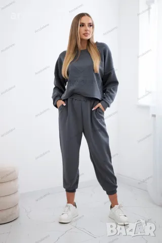 Дамски вискозен комплект суичър + панталон Amour, 9цвята , снимка 3 - Комплекти - 47561135