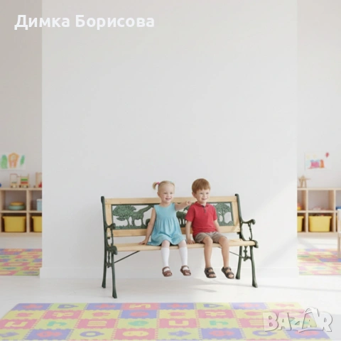 Градинска пейка за деца 82x39x50 см - здрава, безопасна и стилна, снимка 2 - Други стоки за дома - 53658970