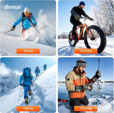 Акумулаторни отопляеми ръкавици Lychee Camouflage, 7.4V, 22.2Wh бързо нагряване, снимка 8 - Ръкавици - 52454364