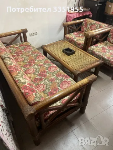 Уникален градински сет Бамбук ниско сядане, снимка 8 - Градински мебели, декорация  - 49311254