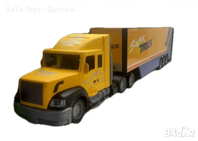 Голям камион, жълт, снимка 2 - Коли, камиони, мотори, писти - 50020936