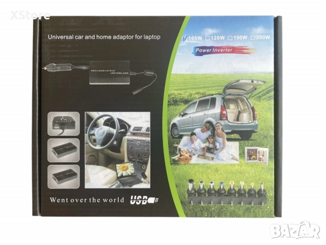 Универсален адаптер с множество сменяеми накрайници и USB порт, снимка 4 - Друга електроника - 52568634