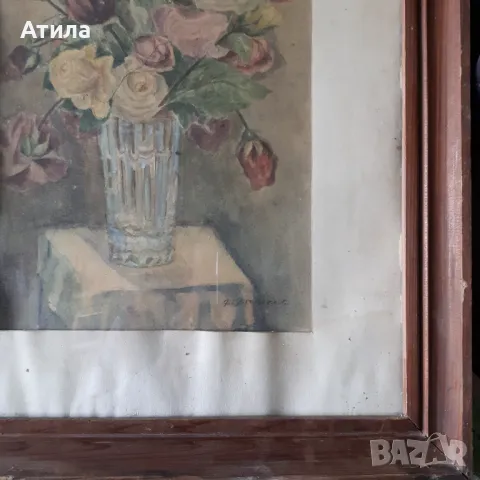 картина акварел 57/47 см, снимка 3 - Картини - 49815666