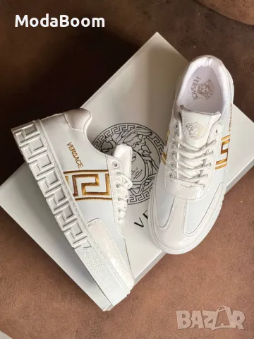 Versace бели мъжки маратонки , снимка 2 - Маратонки - 48874226