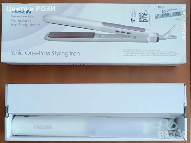 Йонна преса за коса Faszin.Бързо нагряване 20 сек., титаниеви плочи,ясен LCD дисплей, снимка 6 - Преси за коса - 49090274