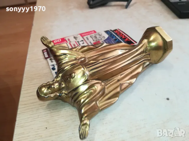 БОГ-МЕД МЕСИНГ 20Х15Х6СМ МАСИВНА ТЕЖКА ФИГУРА 2504251615, снимка 13 - Антикварни и старинни предмети - 50034730