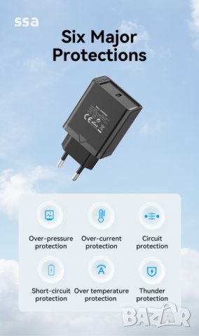 Vention Fast Charger Wall - QC4.0, PD3.0 Type-C, 30W - FAIB0 , FAIW0, снимка 9 - Кабели и адаптери - 41323484