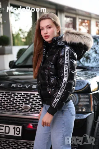 Miu Miu дамски черни къси зимни якета 