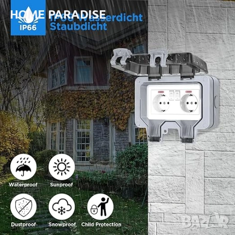 Външен  електрически контакт , снимка 5 - Ключове, контакти, щепсели - 53873619