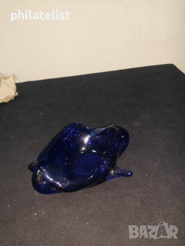 Пепелник - Синьо стъкло №2, снимка 2 - Други - 40935498