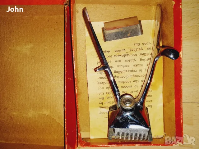 Антика Ръчна Машинка за Подстригване на Коса 1950те Англия, снимка 2 - Други - 49831753