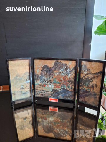Декоративна рисувана картина настолен параван, снимка 4 - Картини - 36530467