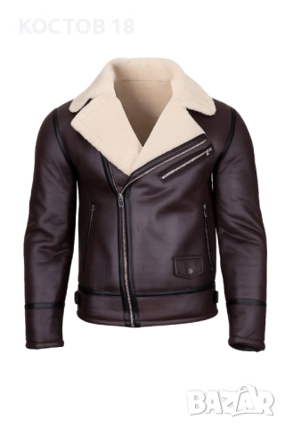 Мъжко зимно яке от набук – 3484 тъмнокафяво, снимка 2 - Якета - 51834623