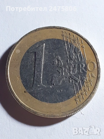 Колекционерска монета - 1 евро - 2002г., снимка 5 - Нумизматика и бонистика - 53306275