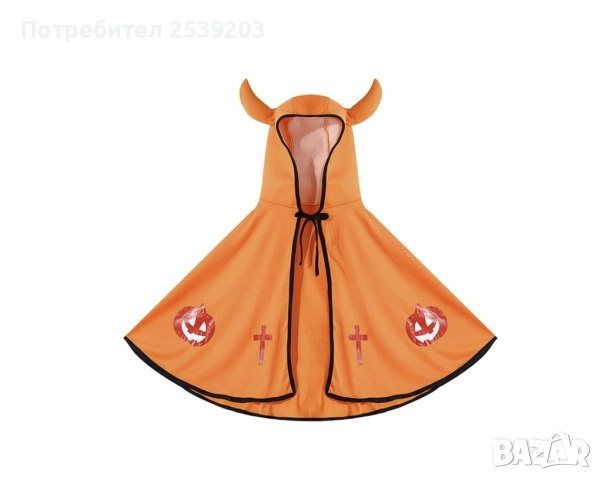 Пелерина Хелуин Тиква 3-7 години, снимка 3 - Други - 52190796